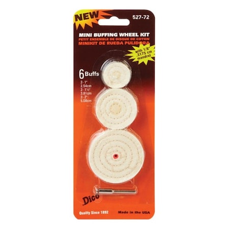 DICO PRODUCTS Assorted Mini Buffing Wheel Kit 1 in. 2115616